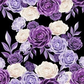 Paper Flowers Fabric, Wallpaper and Home Decor